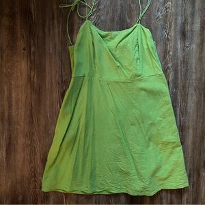 Old Navy Linen Green Dress